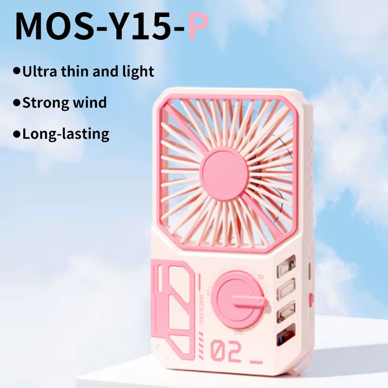 Desk Fan Rechargeable 2000Mah Camping Fan Pocket Fan Handheld Cooling Fan Pocket Handheld Small Fan USB Charging Summer Fan
