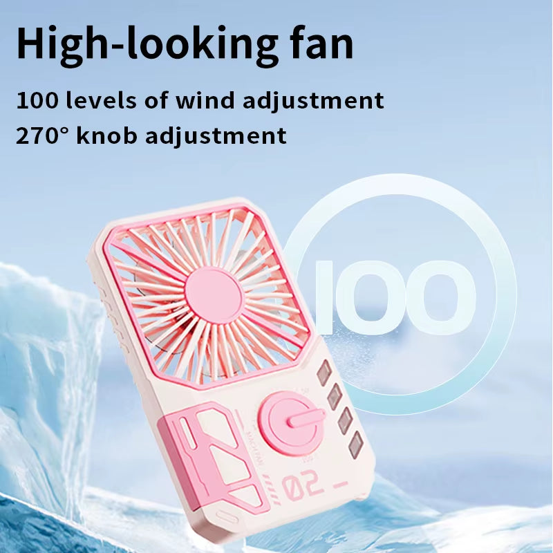 Desk Fan Rechargeable 2000Mah Camping Fan Pocket Fan Handheld Cooling Fan Pocket Handheld Small Fan USB Charging Summer Fan