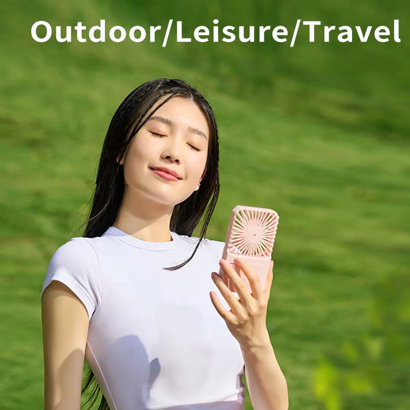 Desk Fan Rechargeable 2000Mah Camping Fan Pocket Fan Handheld Cooling Fan Pocket Handheld Small Fan USB Charging Summer Fan
