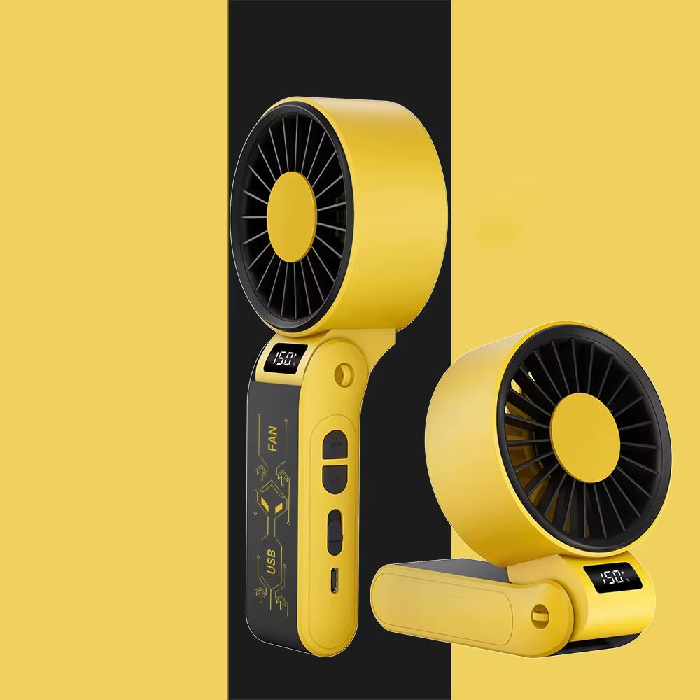 2025 Portable High Speed Fan Mini Fan 3000Mah Rechargeable Battery USB Fan Foldable Handheld Fan for Outdoor Fan